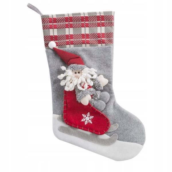 SKARPETA DUŻA DEKORACYJNA OZDOBA ŚWIĄTECZNA NA KOMINEK PREZENTY BUT