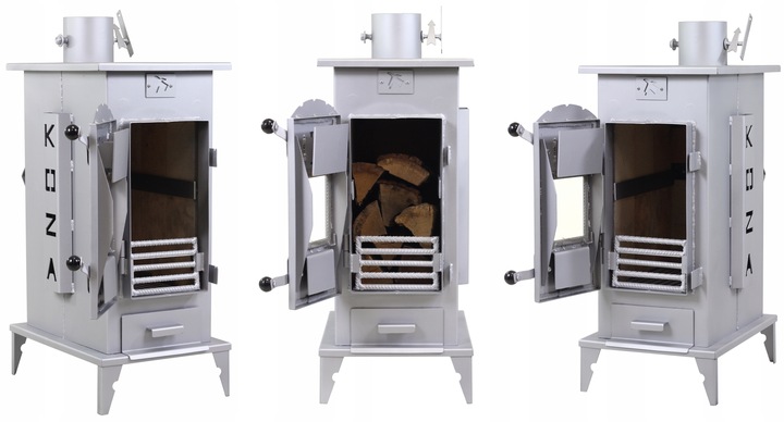 Piec koza piecyk szamotowy 17,5 cegieł stal 2 mm ATEST EKODESIGN