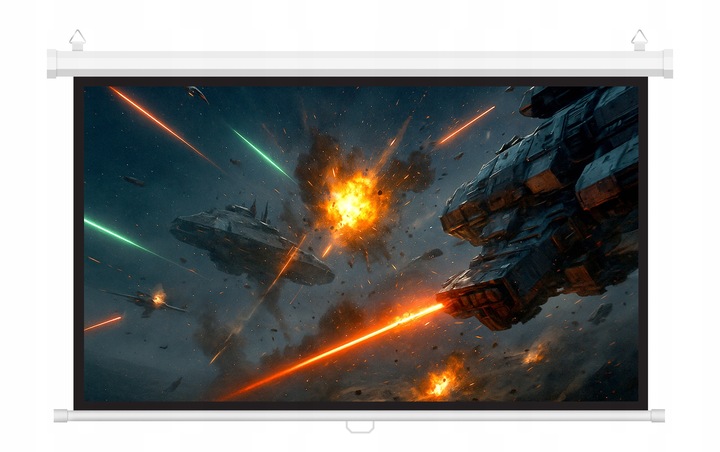 CAMROCK MATTE EKRAN PROJEKCYJNY 80 CALI DO PROJEKTORA RZUTNIKA BIAŁY