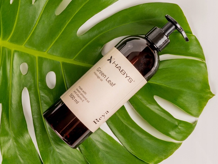 OLEJEK DO MASAŻU REYA GREEN LEAF 500 ML WITAMINA E UJĘDRNIA NAWILŻA