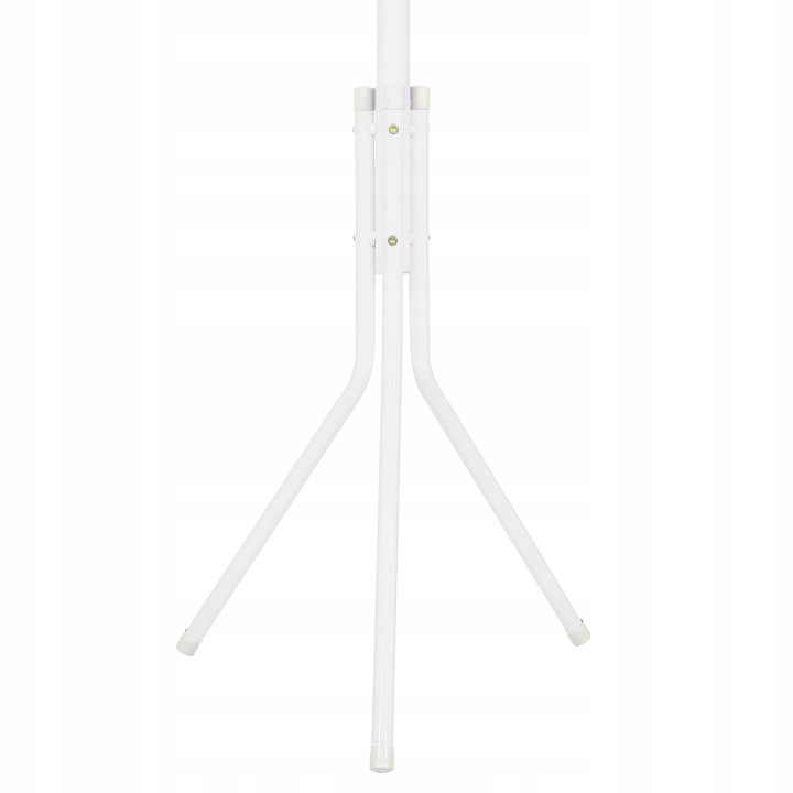 WIESZAK PODŁOGOWY STOJĄCY NA UBRANIA STOJAK METALOWY STABILNY BIALY