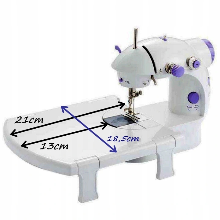 Mini maszyna do szycia dla dzieci nić igła akcesoria + stolik pedał