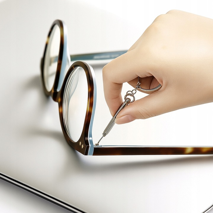 Zestaw do Naprawy Okularów Komplet Naprawczy Noski Śrubki Śrubokręt