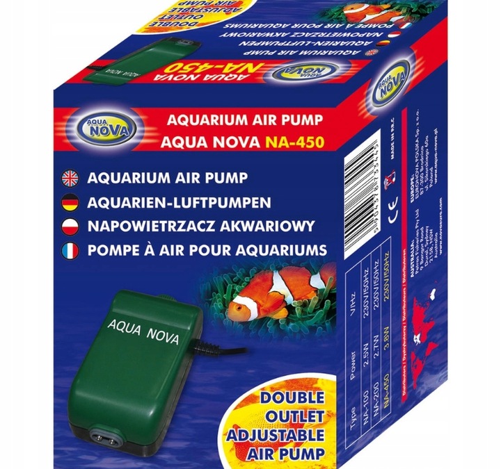 AQUA NOVA Pompka napowietrzająca napowietrzacz brzęczyk do akwarium
