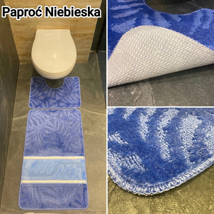 Komplet 2-częściowy dywanik łazienkowy podgumowany szybkoschnący mix wzorów