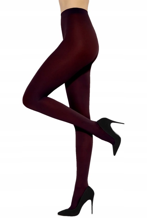 Matowe rajstopy damskie Gatta 40 DEN Rosalia kryjące i trwałe 4-L bordowe