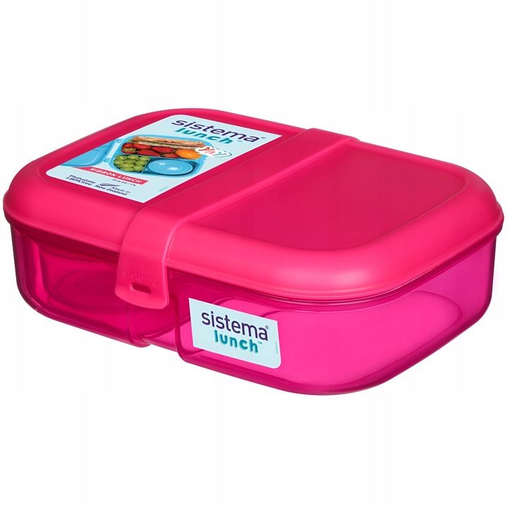 ŚNIADANIÓWKA SISTEMA LUNCHBOX POJEMNIK SOS BOX BENTO 1100ML Z PRZEGRÓDKAMI