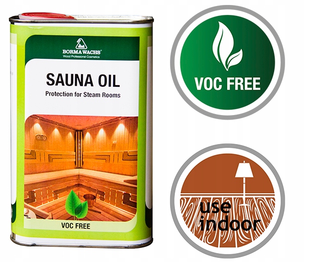 Zabezpieczający olej do saun 1L Bezbarwny Borma