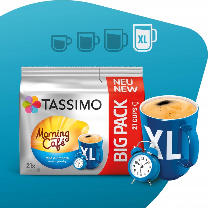 Kapsułki TASSIMO Jacobs Morning Cafe MILD XL 21