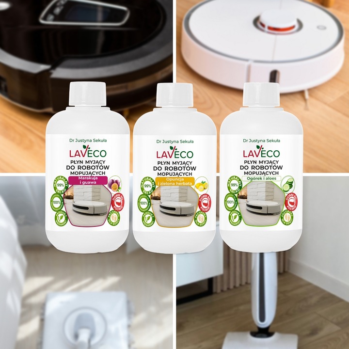3 x 0,5 l Płyn myjący do robotów mopujących i odkurzaczy myjących LAVECO v2