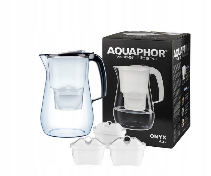 Dzbanek filtrujący do wody Aquaphor Onyx CZARNY 4.2 l +3 WKŁADY MG