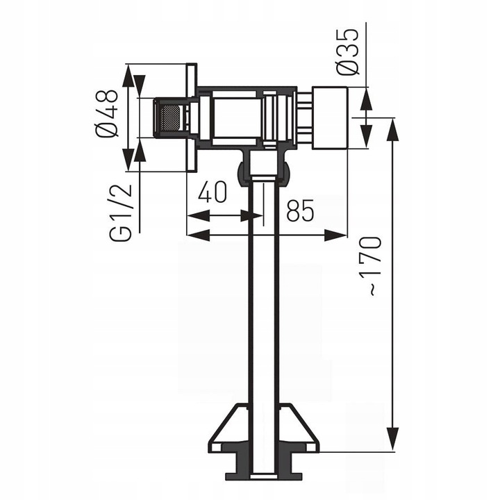 Lavi zawór pisuarowy spłukujący przycisk czasowy samo zamykający do
