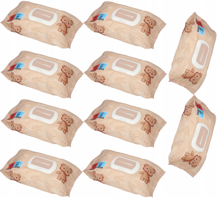 CHUSTECZKI NAWILŻANE WODĄ 98% Z KLIPSEM 10 X 80SZT