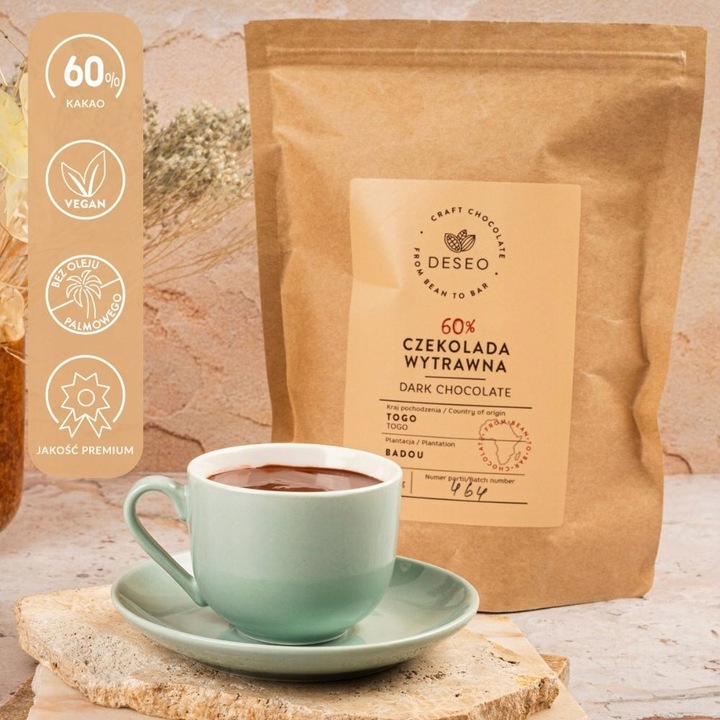 CZEKOLADA GORZKA 60% 500g DESEO DROPSY CZEKOLADOWE 60% TOGO