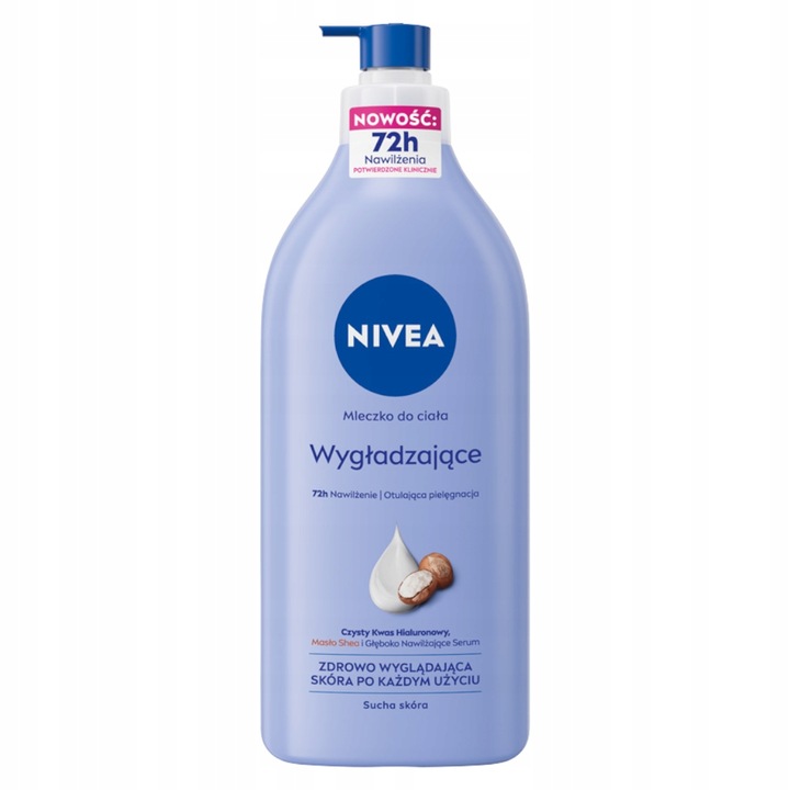NIVEA Mleczko do ciała z pompką - wygładzające nawilżające - Balsam 625ml