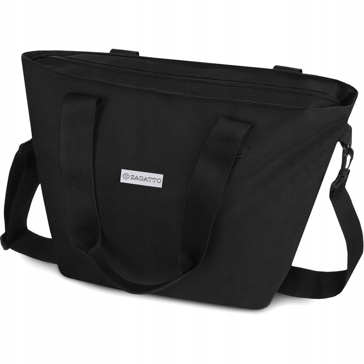 ZAGATTO Shopperka torebka damska duża torba czarna pojemna torebka shopper