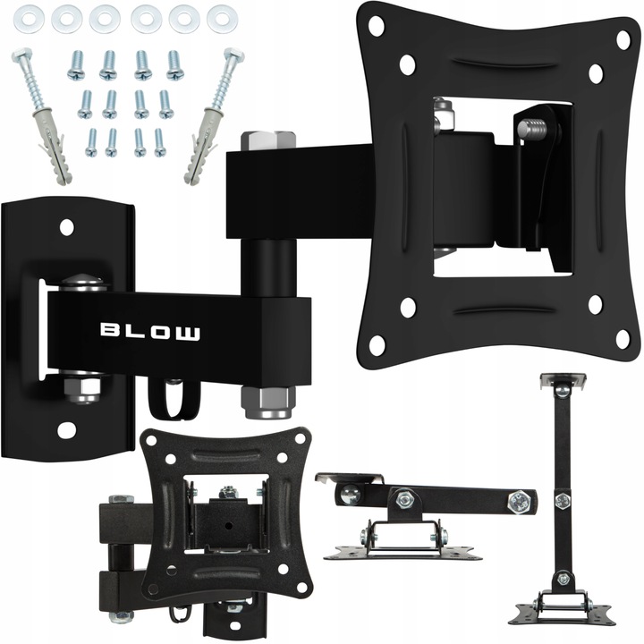 MOCNY UCHWYT ŚCIENNY OBROTOWY WIESZAK DO TV MONITORA 10-32" CALE VESA