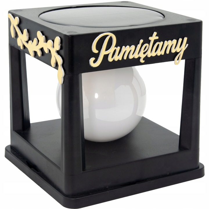 Znicz solarny LED wieczny lampion NA GRÓB statuetka CMENTARZ dekoracja