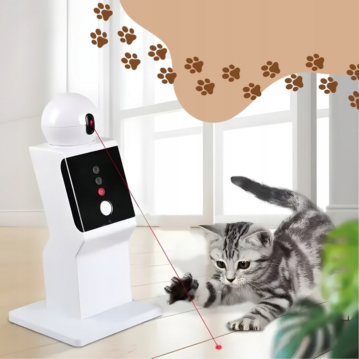 LASER INTERAKTYWNA ZABAWKA AUTOMATYCZNY WSKAŹNIK KOTA RUCHOMA SMART 3 TRYBY