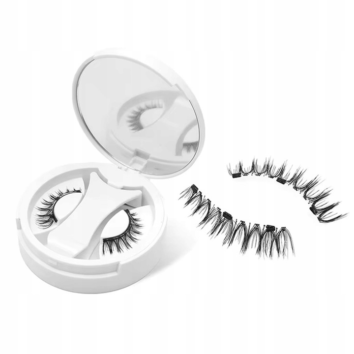 Rzęsy Magnetyczne Sztuczne DŁUGIE GĘSTE Zestaw 2w1 + Aplikator BEZ
