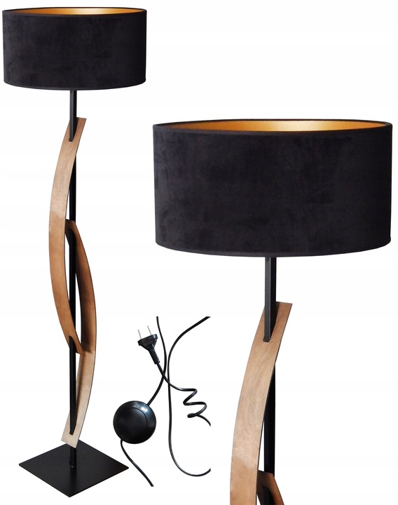 LAMPA PODŁOGOWA DO SALONU POKOJU SYPIALNI STOJĄCA LED ABAŻUR OZDOBNA