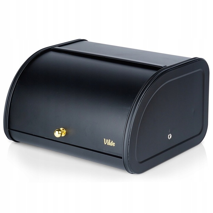 Mały CHLEBAK czarny metalowy pojemnik kuchenny na pieczywo chleb bułki