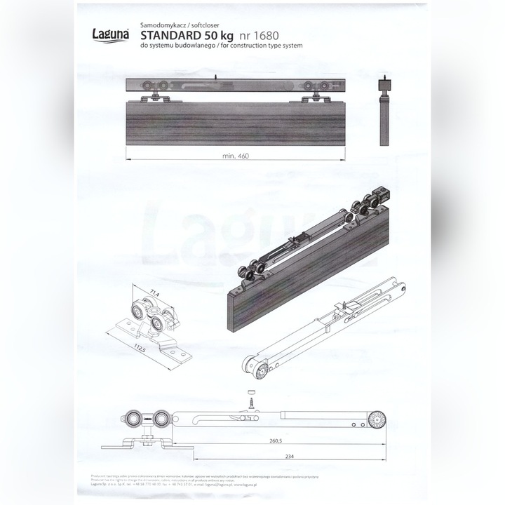 Samodomykacz drzwi przesuwnych