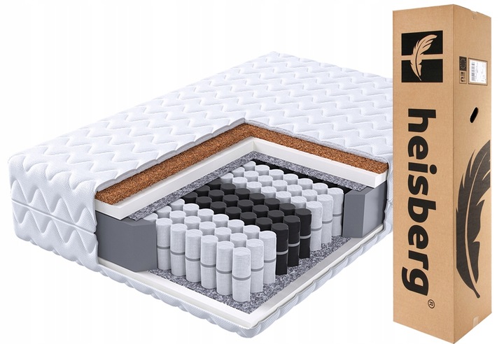 Materac 140x200 kieszeniowy 7 stref pocket HOUSE kokos H3/H4 HEISBERG