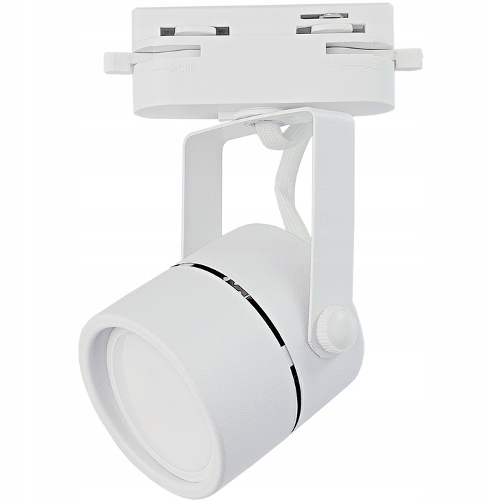 Zestaw 6x SPOT REFLEKTOR RUCHOMY BIAŁY NA GU10 + SZYNOPRZEWÓD Szyna 2m