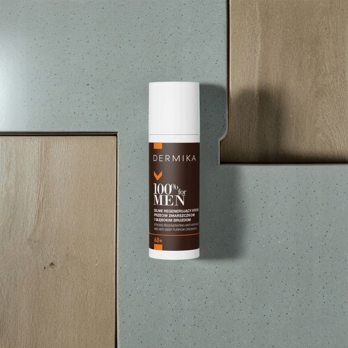 KREM DO TWARZY DLA MĘŻCZYZN 60+ DERMIKA 100% MEN 50ML SILNIE REGENERUJĄCY