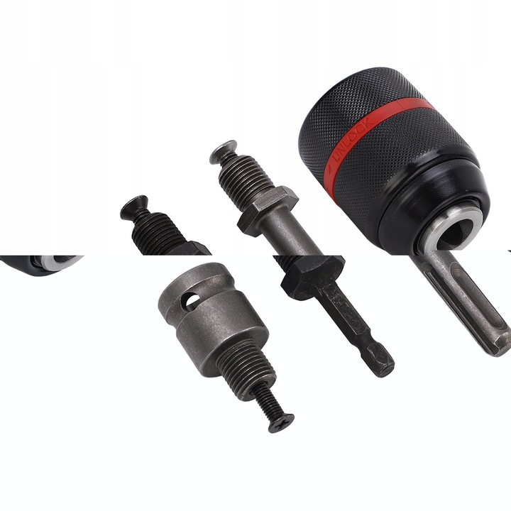 UCHWYT WIERTARSKI BEZKLUCZOWY SAMOZACISKOWY 1/2 + ADAPTER x3