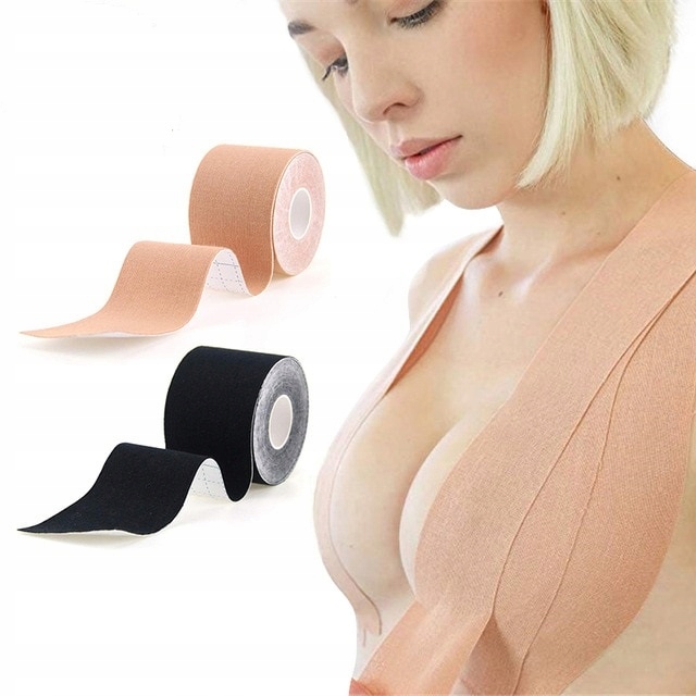TAŚMA UNOSZĄCA BIUST TEJP MODELUJĄCA DEKOLT BOOB PUSHUP TAPE INSTRUKCJA PL