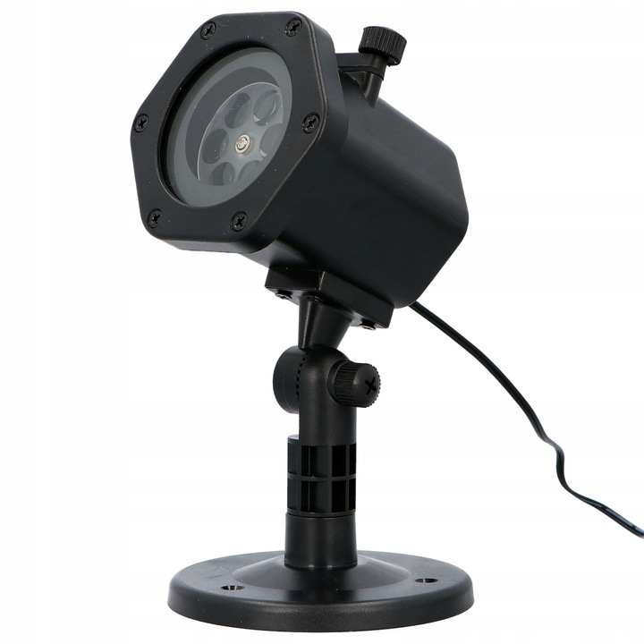 Projektor LASEROWY + świąteczny LED reflektor RZUTNIK 12 KART 6W 48 WZORÓW