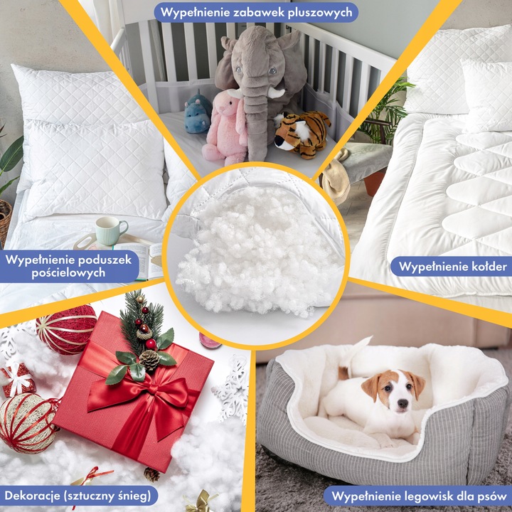 3 kg Kulka silikonowa wsad do poduszek wypełnienie 3 kg