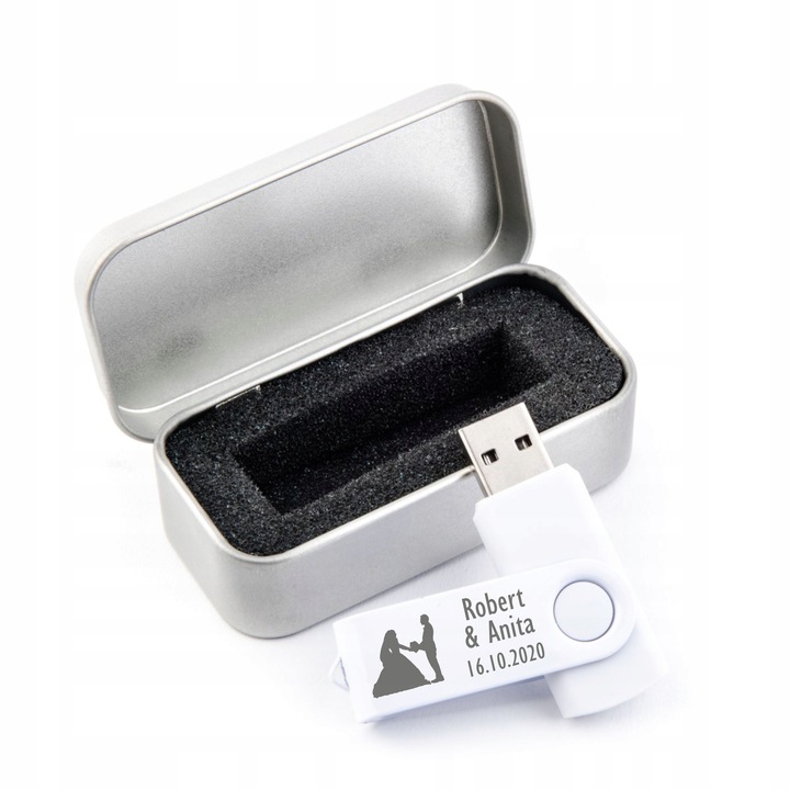 Pendrive 64 GB USB 2.0 pudełko + GRAWER ŚLUBNY