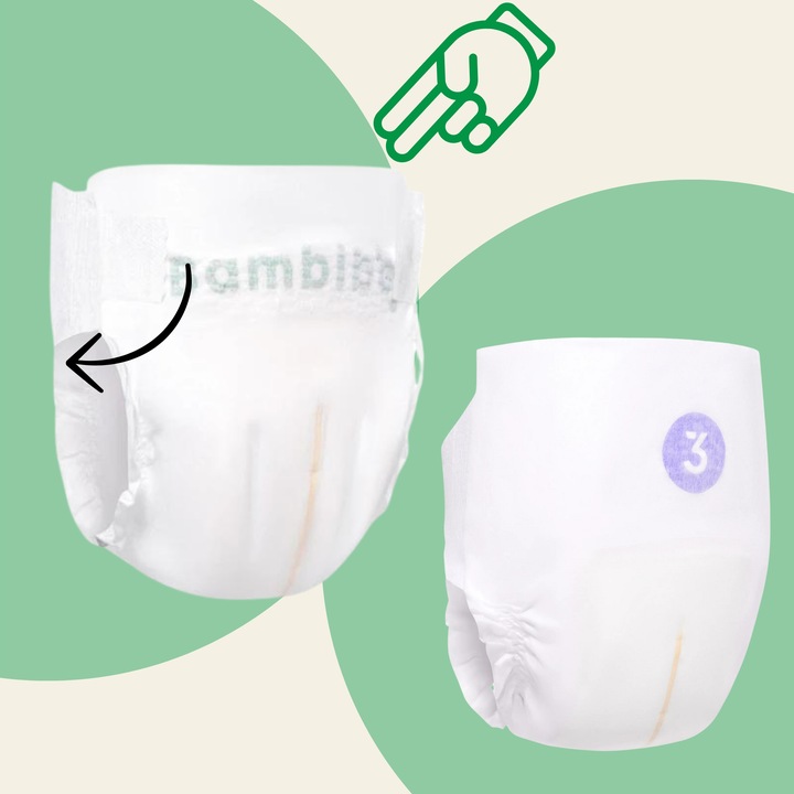 PIELUSZKI BAMBIBOO PIELUCHY COTTONWEAR r. 3 MIDI Jednorazowe 6-11kg 26szt.