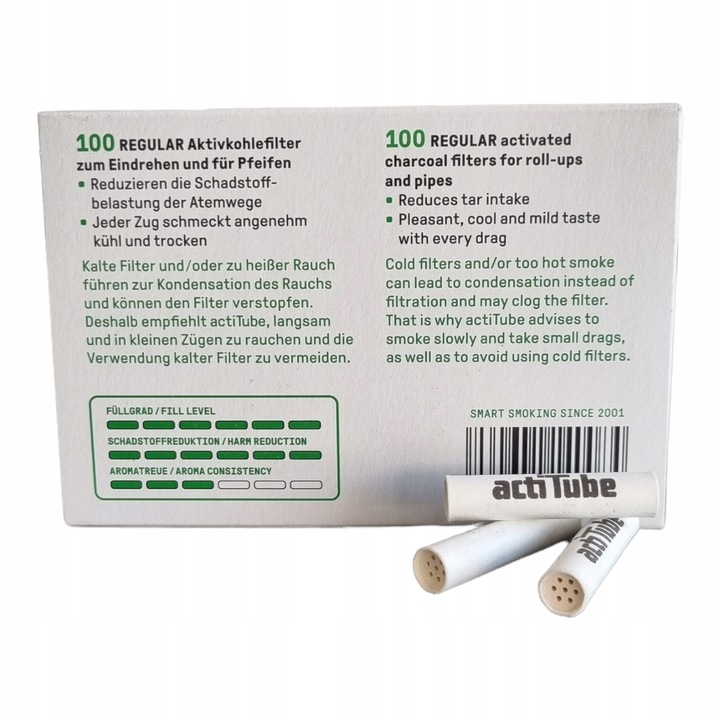 ActiTube 100 aktywne filtry węglowe do joint fajek