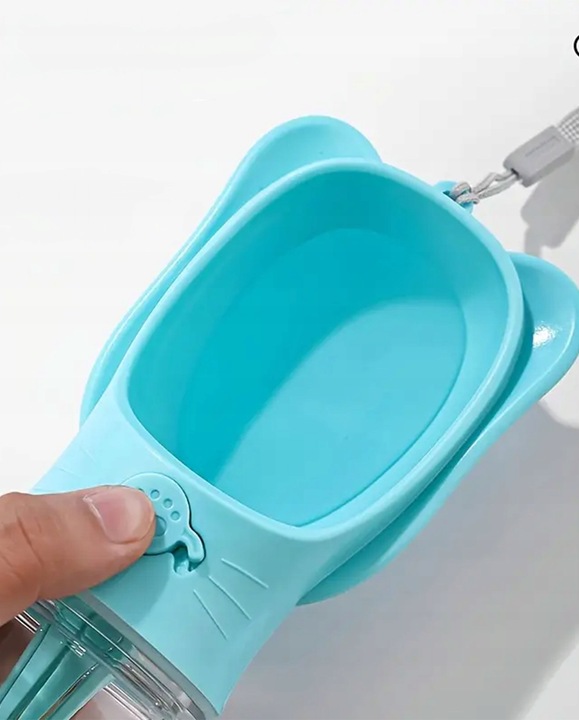 Butelka na Wodę Karmę dla Psa Poidło 2w1 Bidon Turystyczny Miseczka Podróż