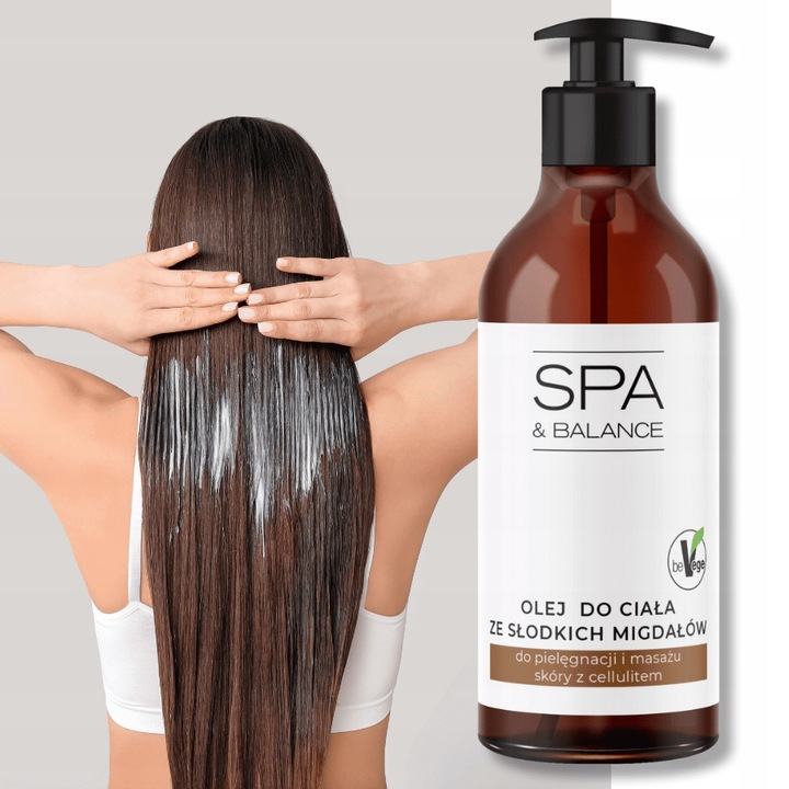 Olejek do masażu krocza olej ze słodkich migdałów z dozownikiem 500ml
