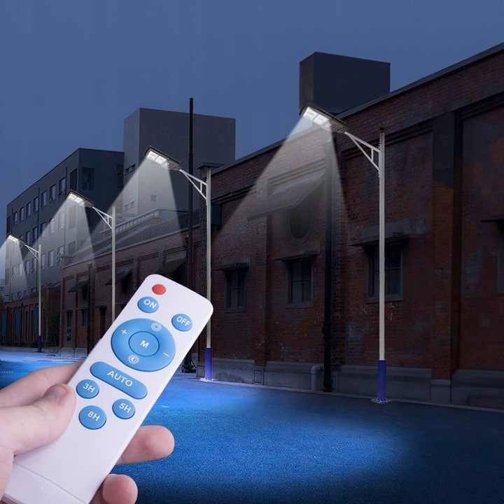 MOCNA LAMPA SOLARNA LED 2000W ULICZNA Z PILOTEM