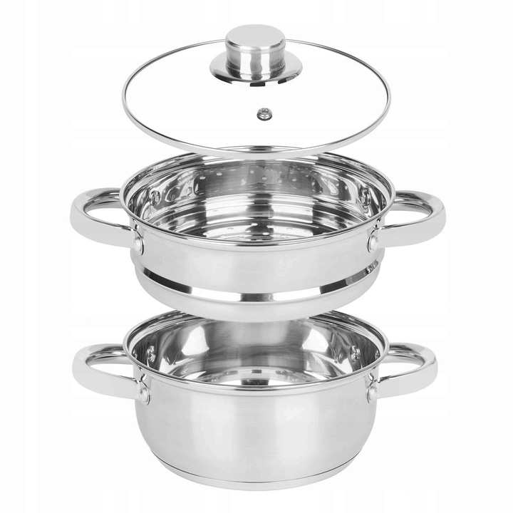 GARNEK do gotowania NA PARZE indukcja garnek ze stali nierdzewnej 2L Sano