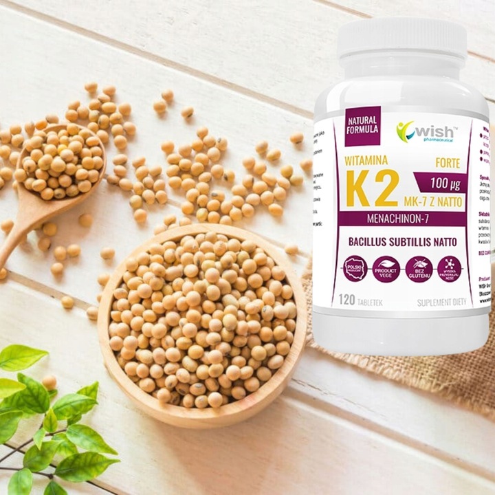 WITAMINA K2 MK-7 z natto Forte 100mcg 120 tabletek