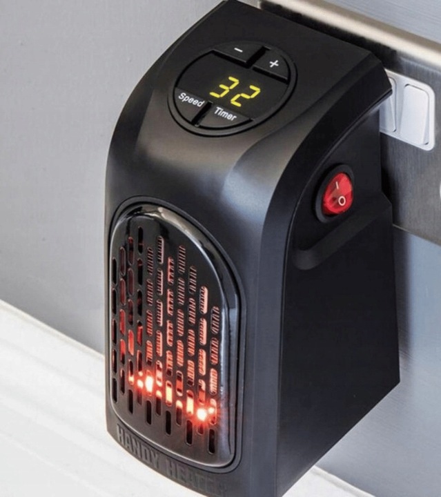 GRZEJNIK ELEKTRYCZNY MINI FARELKA TERMOWENTYLATOR DO GNIAZDKA