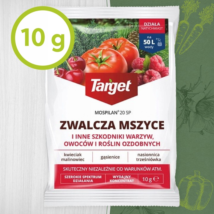 TARGET MOSPILAN 20SP ŚRODEK NA MSZYCE SZKODNIKI WARZYW OWOCÓW ROŚLIN
