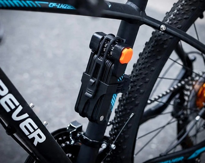 Zapięcie Rowerowe Do Roweru Składane Blokada Szyfr Utwardzana Stal