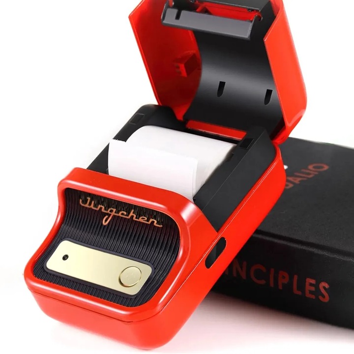 Drukarka termiczna NIIMBOT B21 czerwony + rolka etykiet