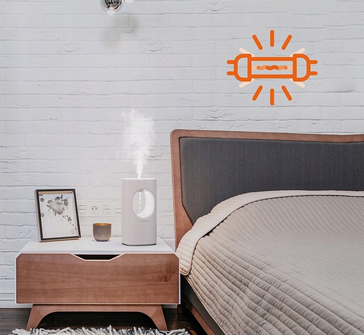 NAWILŻACZ powietrza LAMPKA NOCNA mgiełka ANTYGRAWITACYJNY