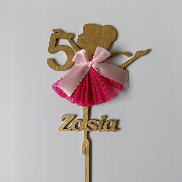 Topper Baletnica z cyfrą, urodziny