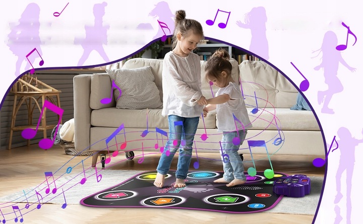 MATA DO TAŃCA INTERAKTYWNA MATA DO TAŃCA RODZIC-DZIECKO BLUETOOTH 5 TRYBY