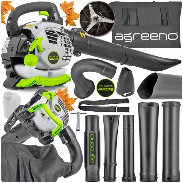 DMUCHAWA SPALINOWA OGRODOWA ODKURZACZ z ROZDRABNIACZEM LIŚCI AG078